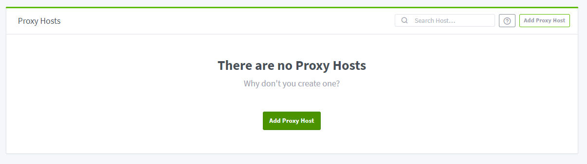 Add Proxy Host