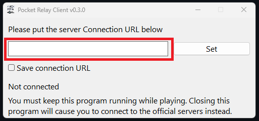 Native client url input